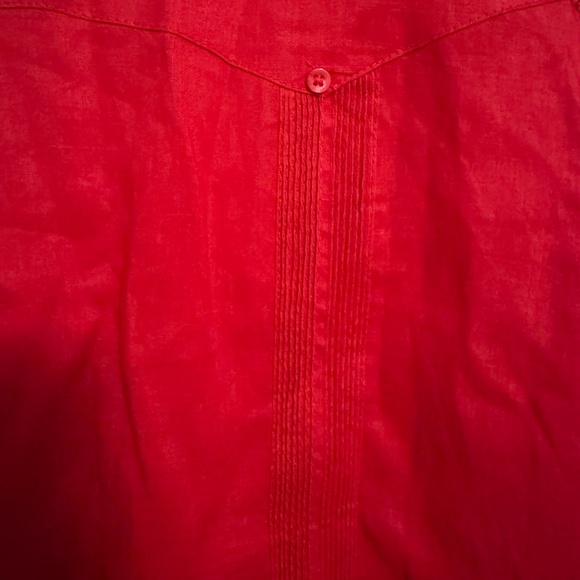 Red Linen Button Down Shirt Dress by “Mojito Lady” in Sz. XL EUC - Picture 4 of 7